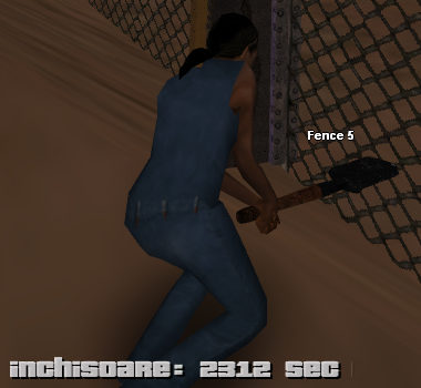 Un deţinut care incearca sa evadeze