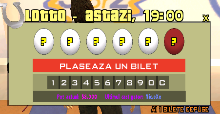 Interfaţa comenzii /lotto