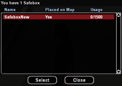 Owned safeboxes dialog #2
